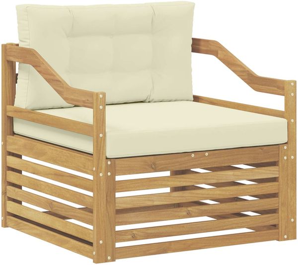 vidaXL Outdoor-Sofa Weiß und Creme 3439152 Bild 2