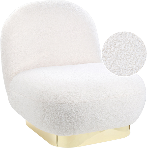 Sessel LOVIISA Bouclé Weiß