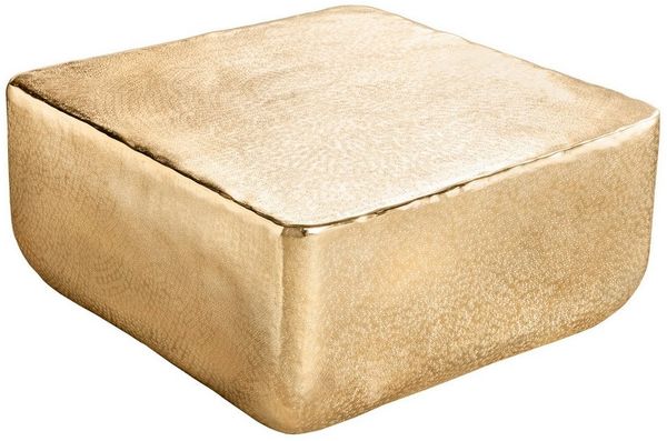 riess-ambiente Couchtisch UNIT 70cm gold (Einzelartikel, 1-St), Wohnzimmer · Metall · eckig · Handarbeit · Hammerschlag Design