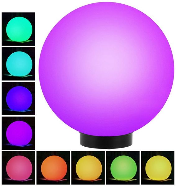 Green Blue GB167 Außensolarlampe Solarkugel Solarleuchte LED Leuchtkugel Garten Beleuchtung Verschiedene Leuchtfarben (Color, 30cm)