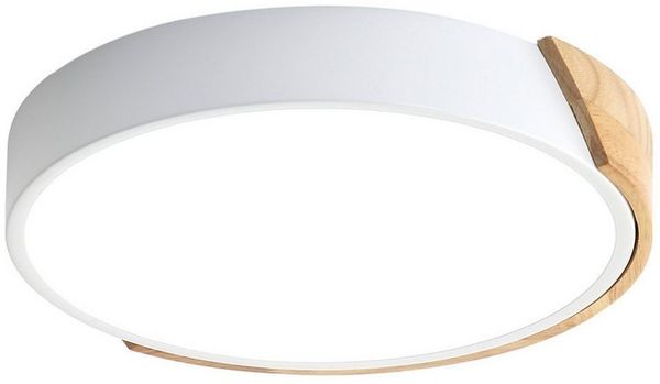 Riserva Deckenleuchte LED Deckenleuchte 24W rund, 30 cm, Holzoptik, 6500K