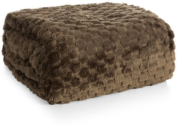 Wohndecke CINDY/6, Design91, Tolle Struktur, Waffelmuster, Weich, Karierte Decke, Karomuster