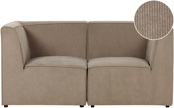 2-Sitzer Sofa Cord taupe LEMVIG