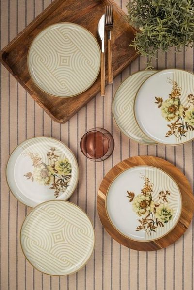 Kütahya Porselen Dessertteller Magicland 6-tlg. Kuchenteller Set 21 cm Weihnachten