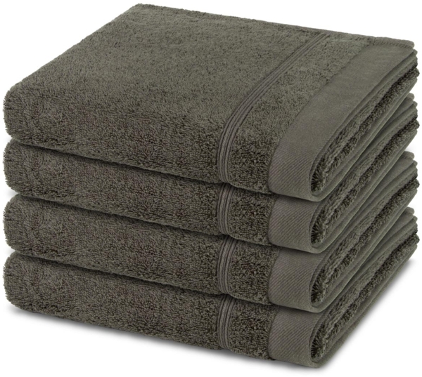 Ross Rubin 4 tlg. Frottier-Set - 4 X Handtuch (50 X 100cm) - 480 - Mokka