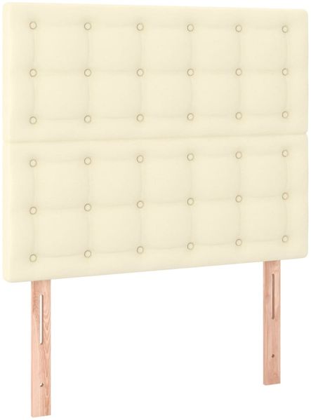vidaXL Polsterbett mit Matratze & LED Creme 120x200 cm Kunstleder [3135935] Bild 7
