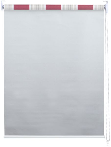 Rollo HWC-D52, Fensterrollo Seitenzugrollo Jalousie, 80x230cm Sonnenschutz Verdunkelung blickdicht ~ rot/weiß/beige Bild 3