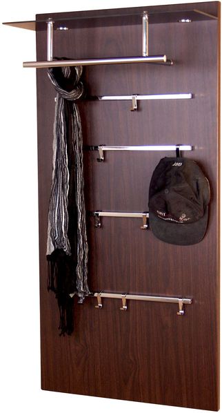 Garderobenpaneele mit Glasablage, braun