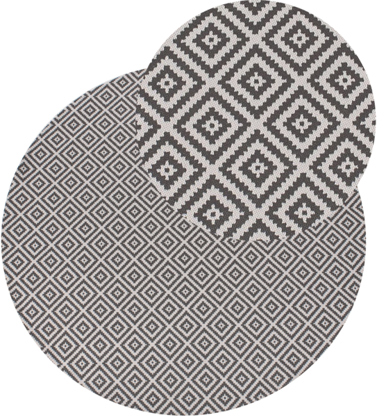 Outdoorteppich THRISSUR Grau ø 120 cm