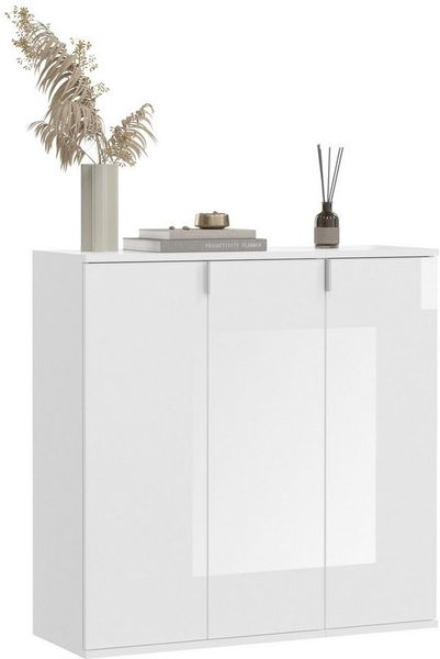 Home affaire Garderoben-Set Trondheim, Breite 91 cm, best. aus 2 Kommoden, 3 Türen, 10 Fächer, (Set, 2-St), Kommode, Sideboard, Kommodenkombination, Kommoden Set