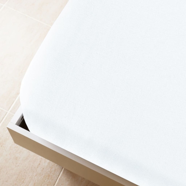 vidaXL Spannbettlaken Jersey Weiß 180x200 cm Baumwolle 136248