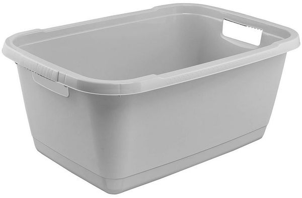 keeeper Wäschewanne, Stabiler Kunststoff, 52 l, Aenna, Nordic Grey, cca 65 x 44 x 28 cm