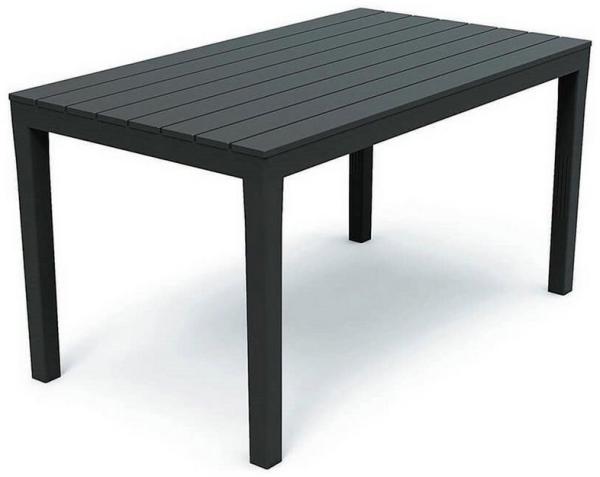 Gartentisch Outdoortisch Campingtisch Anthrazit 138x80x72cm Holz-Optik