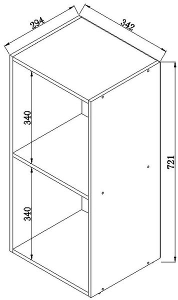 VCM Büroregal & Bücherregal Offas 916745 Schwarz H. 72 x B. 34 x T. 30 cm Bild 3