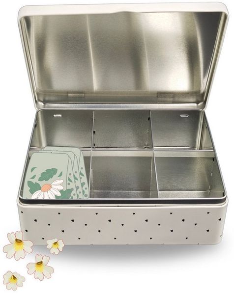 MediMuc Keksdose Tea 6-Section, Tea 6-Section Heart