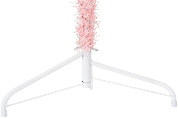 vidaXL Künstlicher Halb-Weihnachtsbaum mit Ständer Schlank Rosa 210 cm 344572 Bild 6