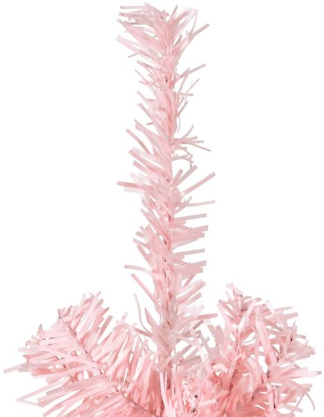 vidaXL Künstlicher Halb-Weihnachtsbaum mit Ständer Schlank Rosa 210 cm 344572 Bild 4