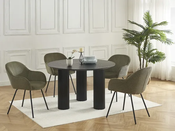 Vente-unique - MARENZIA Stuhl Samt Grün - B 62 cm x H 82,5 cm x L 58 cm