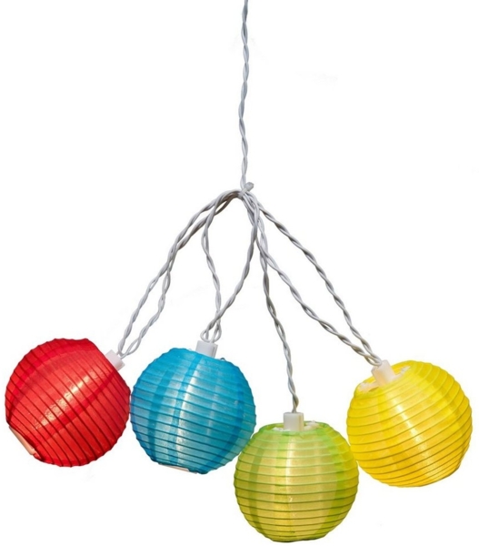 KONSTSMIDE LED-Lichterkette, 20-flammig, LED Dekolichter, pinke/blaue/grüne/gelbe Plastikreiskugeln, 20 Dioden Bild 2