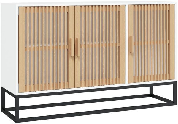 Sideboard, Wohnzimmerschrank Weiß 105x30x65 cm Holzwerkstoff Bild 2