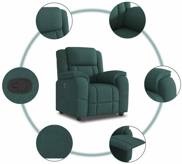 vidaXL Relaxsessel Dunkelgrün Stoff 4015706 Bild 7