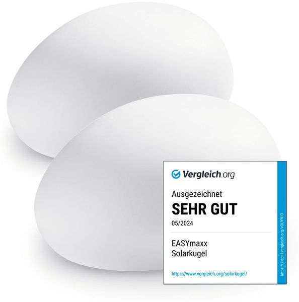 EASYmaxx 2er-Set LED Solarleuchte mit Farbwechsel | Deko Gartenleuchte mit LED Beleuchtung | Wunderschöne Lichteffekte mit Tageslichtsensor In & Outdoor | Gartendeko Witterungsbeständig IP67, Stein