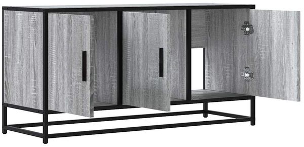 vidaXL TV-Schrank Grau Sonoma 100x35x50 cm Holzwerkstoff und Metall 848832 Bild 7