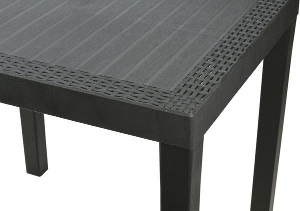 Progarden Balkonset Gartenmöbel Terrassenmöbel Anthrazit 3 Tlg. Set, (Set, 3-tlg, Packung), Schwarz, Rattan Optik, 3tlg, Wetterfest Bild 4