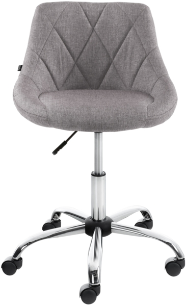 CLP Arbeitshocker Lazio drehbar mit Chromgestell,grau Stoff Bild 3
