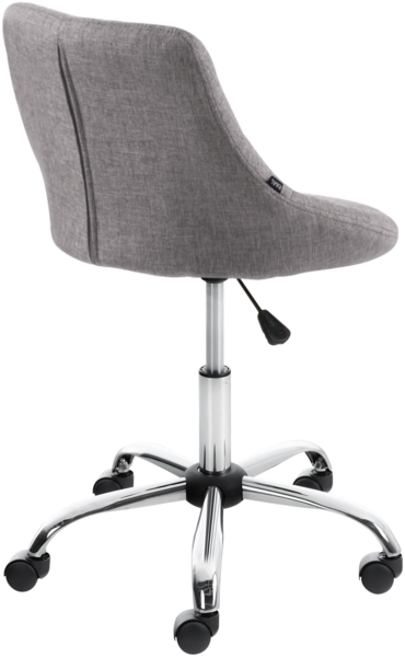 CLP Arbeitshocker Lazio drehbar mit Chromgestell,grau Stoff Bild 5