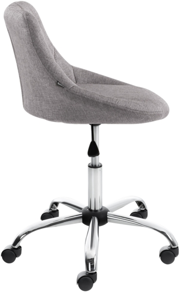 CLP Arbeitshocker Lazio drehbar mit Chromgestell,grau Stoff Bild 4