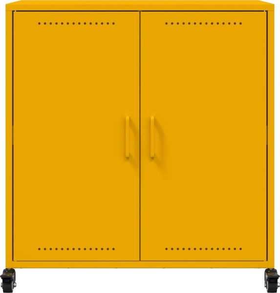 vidaXL Sideboard Senfgelb 68x39x72 cm Stahl 846659 Bild 6