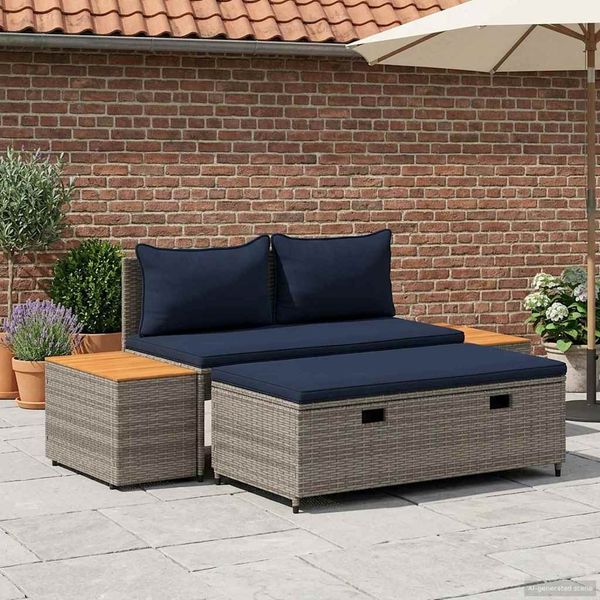vidaXL Outdoor-Sofagarnitur 4 -Seater 4 pcs 55 x 30 x 39 cm 42025893