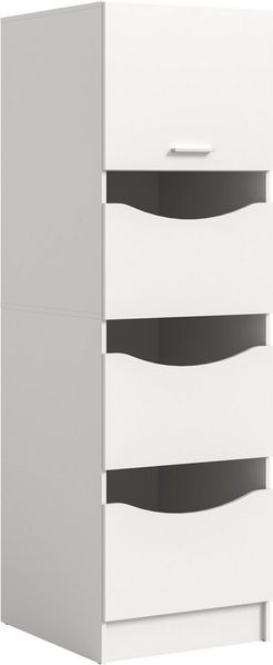 welltime Wäscheschrank FALAS, Höhe 195 cm, 4 Klappen, Wäscheorganizer (1-St, in verschiedenen Farben erhältlich) Universalschrank, Mehrzweckschrank, Badezimmer, Hauswirtschaftsschrank