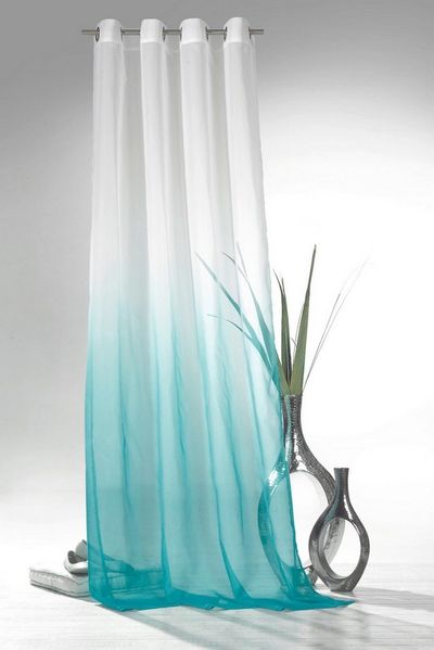 Weckbrodt Vorhang Maischa, Ösen (1 St), transparent, Voile, Voile, transparent mit Farbverlauf, Gardine, Store