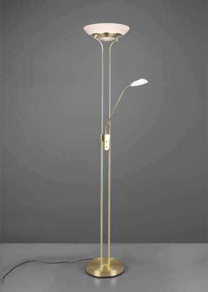 LED-Standleuchte, ORSON, LED/27W und LED/4,5W, 3000K messing Bild 3