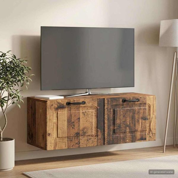 vidaXL Wandmontierter TV-Schrank Altholz 78,5 x 31 x 30 cm 899403