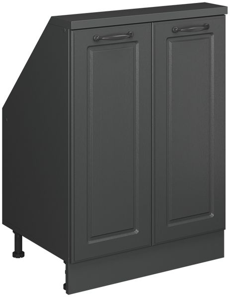 Dachschrägenschrank Rion Anthrazit Landhaus/Anthrazit mit 2 Türen Vicco