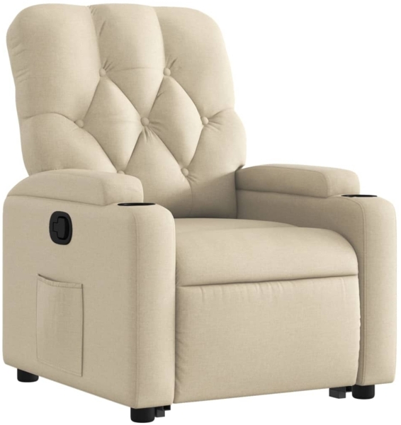 vidaXL Relaxsessel mit Aufstehhilfe Creme Stoff 3204719 Bild 3