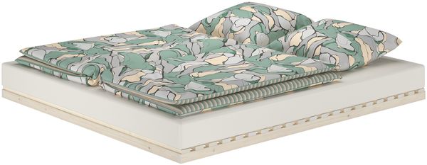 Niederflurbett metallfrei 180x200 Futon metallfreier Lattenrost, Fichte unbehandelt V-60.97-18ohne Zubehör