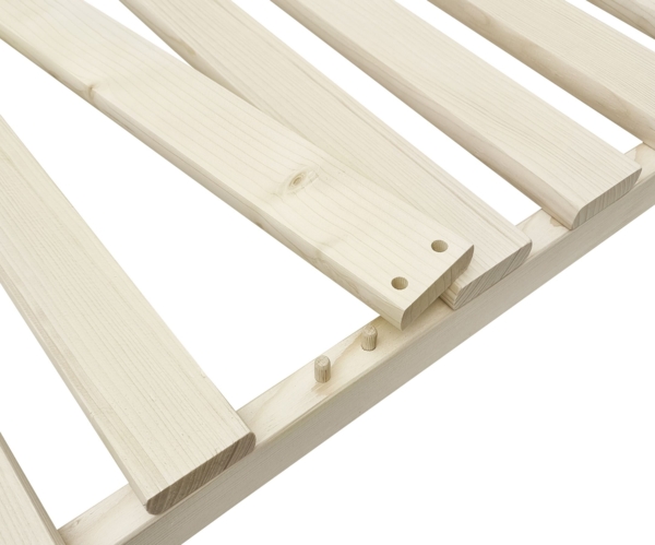 Niederflurbett metallfrei 180x200 Futon metallfreier Lattenrost, Fichte unbehandelt V-60.97-18ohne Zubehör Bild 7