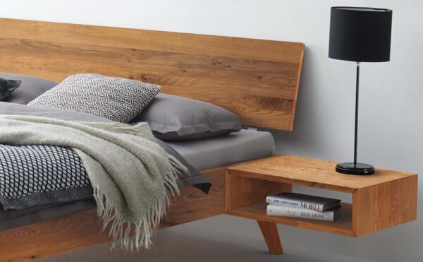 Hasena Trento Ancona Massivholzbett 100x200 Wildeiche natur, geölt 25 Bild 3