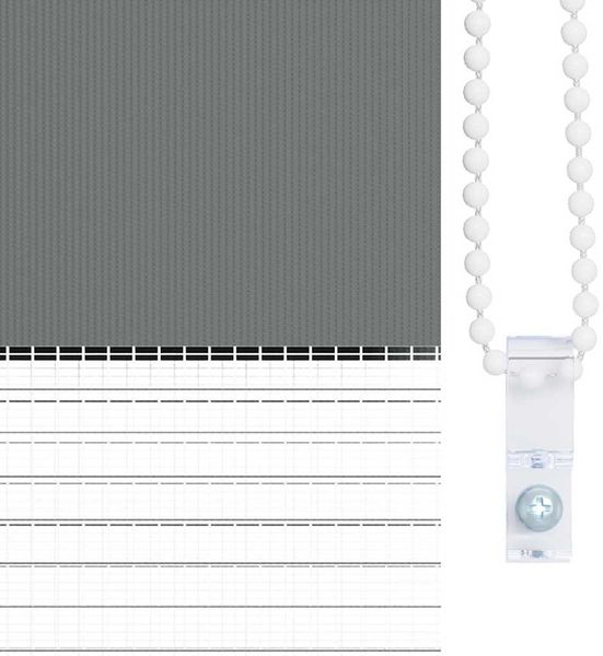 vidaXL Doppelrollo Dunkelgrau 65x200 cm Stoffbreite 60,9 cm Polyester 4014150 Bild 9