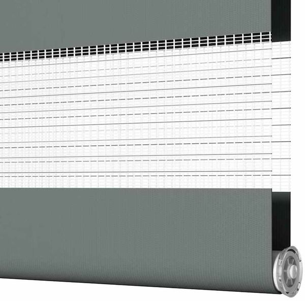 vidaXL Doppelrollo Dunkelgrau 65x200 cm Stoffbreite 60,9 cm Polyester 4014150 Bild 12