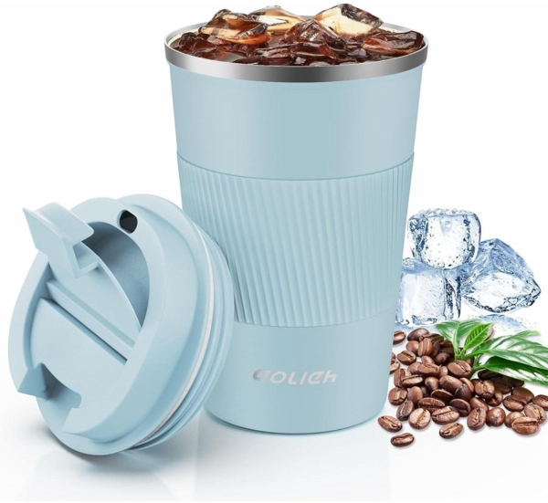 Thermobecher Edelstahl 380ml Auslaufsicherer Deckel Kaffeebecher to go