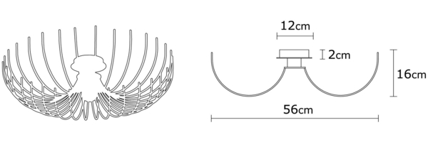 Vente-unique - Deckenleuchte - Metall - 56x16 cm - Schwarz - ASPENDOS Bild 3