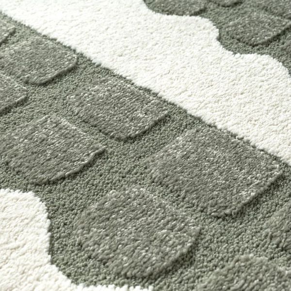 Carpetia Kinderteppich Design Kinderteppich Krokodil minimalistisch Creme Grün 3D Struktur, rechteckig, Höhe: 14 mm
