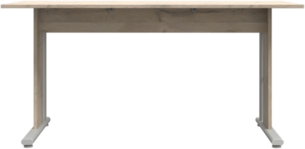 Schreibtisch >MINDI< in Bianco Eiche Dekor- 150x72x70cm (BxHxT) Bild 2