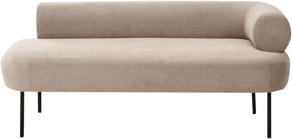 Rechtsseitige Chaiselongue MIRMANDE Stoff Taupe