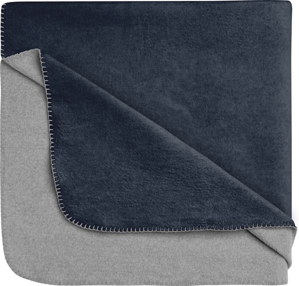 biberna Melange Wohndecke 1 x 150 x 200 cm UNI, kitt, 1 x 150 x 200 cm, marine